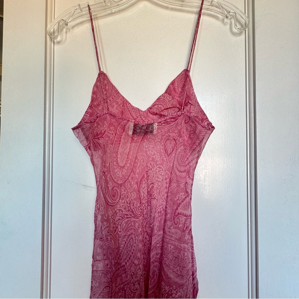 Etro Pink Paisley Sheer Silk Long Dress - Picture 5 of 11